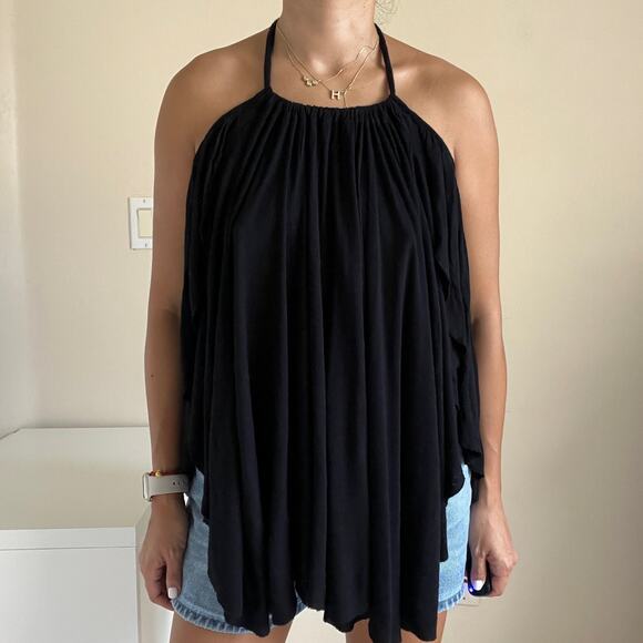 Free People Black Halter Top Size S - Picture 3 of 11